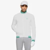 【GALVIN GREEN】男款 Daniel彈性全開襟保暖中層衣-白色
