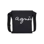 (店+)【agnes b.】Agnes B. 經典系列簡約百搭 尼龍 單肩包 小號 男女同款情侶款 黑色 P506VNT6