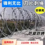 鑫海供應鏈 【全網低價 可打統編】定制刀片刺繩不銹鋼刺絲滾籠防銹防護網刺網帶刺防盜圍墻防爬刺網