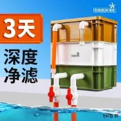 森森周轉箱過濾箱魚缸魚池過濾器水循環系統整套上濾滴流盒過濾盒