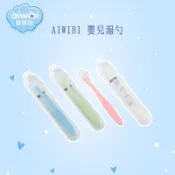 Aiwibi嬰兒矽膠湯匙 寶寶硅膠軟勺 新生兒輔食勺子(顔色隨機  可選湯勺或無尾熊娃娃 2選1)