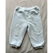 二手童褲童裝-男寶/女寶 台灣製🇹🇼BeBe’AMICO 淺藍色厚絨鋪棉保暖長褲 #2Y