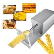 (店+)【Felsted 菲仕德】110V全自動薯塔機 商用薯塔機 電動薯塔機 馬鈴薯切片機 螺旋切片機 不鏽鋼機身 1.5-2mm薄切