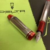 筆來筆趣》全新 義大利🇮🇹Delta Profili 925純銀8面體14K尖鋼筆