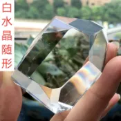 協貿國際日用品生活1館 梵天透體阿賽高頻療愈能量石白水晶七彩虹原石隨形原礦資料庫