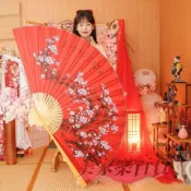 扇子 道具扇 折扇 巨型巨大超大扇子攝影道具 裝飾 家居擺設 折扇 掛墻面工藝大掛扇