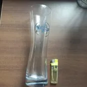 德國 Maisel's Weisse 梅塞爾 0.5升 超大啤酒杯 果汁杯 高25公分 罕見 弧形彎曲造型杯 手感佳