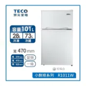TECO東元 101公升一級能效小鮮綠雙門冰箱 R1011W