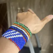 臺灣出貨✨波西米亞民族風編織米珠彈力手環平替肯尼亞手環長短跑運動手鍊 串珠手鏈 編織手鏈 民族風手鏈 復古手鏈 彈力手鏈