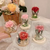 康乃馨花盅 母親節禮盒 康乃馨玻璃盅  母親節玻璃