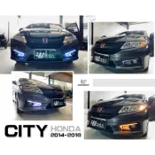 小傑車燈-全新 HONDA CITY 14 15 16 014年 野馬 箭型 三功能 小燈 日行燈 方向燈 晝行