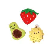 (店+)【福媽寵物】貓玩具 貓咪玩具 貓薄荷玩具 貓草 貓薄荷 逗貓玩具 貓草玩具 毛絨貓玩具 貓自嗨羽毛玩具 水果造型