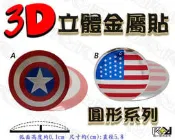 ★R+R★3D立體金屬貼 美國隊長 盾牌 開關貼紙 冰箱 門貼 玻璃 櫥櫃 櫥窗 裝飾貼紙 造型壁貼 筆記型電腦 貓眼貼