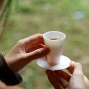 高級感 羊脂玉瓷 功夫茶具 茶杯 杯墊 聞香杯 白瓷 手工 德化 品茗杯 小眾款