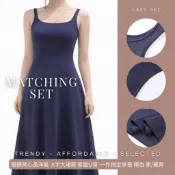 【睿依女裝RYI】全新 台灣現貨 黑色 藏青 極簡 背心 長洋裝 A字 大裙擺 素面 U領  洋裝 簡約 百搭 一件搞定