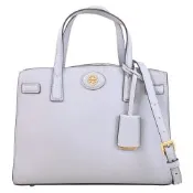 TORY BURCH Robinson 經典LOGO三層兩用包/托特包(灰藍)