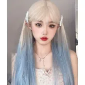 【巴黎精品】現貨+預購 長假髮直髮整頂假髮-中分甜酷cosplay齊瀏海女假髮4色a1ji77