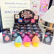 12個新品炬冰淇淋甜筒造型軟萌解壓樂軟膠可愛