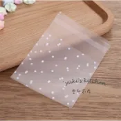 【雪兒廚房】加厚白色水玉點點磨砂霧面包裝袋.自黏袋.餅乾袋.甜點袋.糖果袋.自封袋.烘焙袋.點心袋.西點袋.食品包裝袋