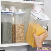 臺灣免運24H💗 雜糧米桶 五穀收納盒 廚房儲米罐 帶蓋透明糧食盒 2.5公升多入組可選 家用乾糧分類整理用品