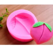 壽桃翻糖矽膠模具 仙桃水蜜桃乾佩斯滴膠粘土 西點烘焙蛋糕模具
