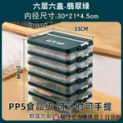 「🌟臺中優選」冰箱速凍餃子收納盒冷凍盒食物蔬菜食品級保鮮盒多層密封餛飩廚房￥