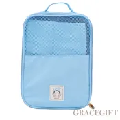【Grace Gift】小魔女DoReMi聯名i-小愛手提旅行萬用袋 淺藍