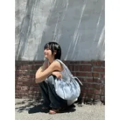 Codibook｜韓國 DAILYJOU 彩色蝴蝶結丹寧帆布手提/側背兩用包［預購］肩背包 女裝