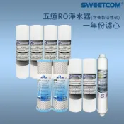 【思維康SWEETCOM】五道RO淨水器一年份濾芯 (9支) 不含RO膜