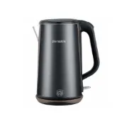 (店+)【AIWA 愛華】日本AIWA 愛華 1.8公升三層防燙304不鏽鋼電茶壺 DKS1318(尊爵黑)