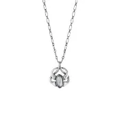 【Georg Jensen 喬治傑生】2006 Heritage 吊墜項鍊 (氧化純銀 黑色珍珠母貝)