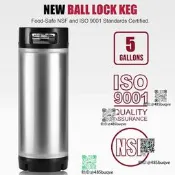 全新不銹鋼19L百事桶可樂桶二發keg皮九桶帶龍頭糖漿桶cornyKeg