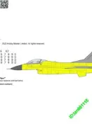 HA38036b F16戰斗機 F-16V “Yellow Viper“2023年 水貼版