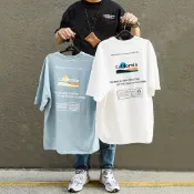 【S】NEW．SEASON 韓國棉 CALIFORNIA 休閒渡假風 輕旅行系露營 雙面印花LOGO 垂墜感 TEE