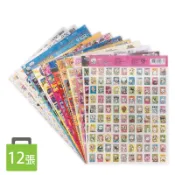 卡通貼紙 格子貼紙 百格獎勵貼紙 (綜合款)/一包12大張入 正版授權 碰碰狐 POLI 機器戰士 瑪莎與熊 哆啦A夢