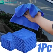 可重複使用快乾超細纖維洗車巾/便攜式汽車摩托車洗拋光布/汽車柔軟吸水藍色清潔巾/家用廚房清潔抹布