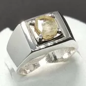 錫蘭帕帕拉恰藍寶石戒指 未經燒熱處理的黃色帕帕拉恰戒指 黃色戒指