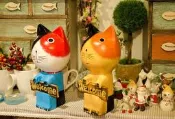 星舖☆生活雜貨館☆北歐木雕藝術品 手工彩繪家居擺飾 welcome 歡迎光臨 木貓 釣魚貓 木製品