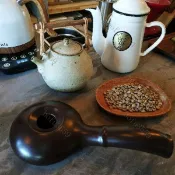 精選🔥容福承家居陶瓷咖啡烘焙器輕奢烘焙機手搖手網烘豆機生豆茶葉烘焙 26/9