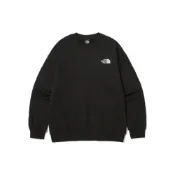 (店+)【The North Face】NM5MN90A 北面 圓領印花舒適百搭加絨長袖帽T 男款 黑色