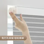 千織屋 膨脹式免打孔百葉窗簾衛生間窗戶遮擋簾浴室廚房防水油捲簾捲拉式