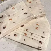 🔥🔥免運/臺灣暢銷🔥🔥秋冬新款溫暖板栗子堅果百搭簡約韓國ins風字母三層成人口罩顯瘦【沐芸集】Q6918