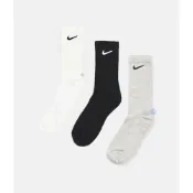 (店+)【NIKE 耐吉】NIKE 三色高筒襪 厚底 中筒襪  踝襪 長襪 短襪 黑色/白色/黑白灰 【3入/6入】