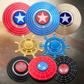 新款美隊指尖陀螺盾牌 鋁合金陀螺spinner減壓玩具陀螺廠家