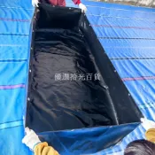 加厚包邊打孔黑色帆布魚池游泳池刮布魚池水箱蓄水池魚池不帶支架
