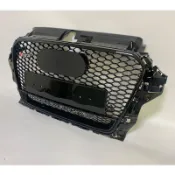 A3 S3升級蜂窩前槓格柵水箱罩適用於奧迪A3改裝RS3中網14 15 16款