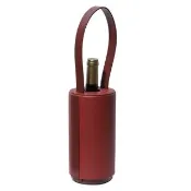 【OROM】圓筒牛皮酒袋(真皮紅酒提袋 質感品酒袋 葡萄酒袋 酒瓶保護袋 香檳袋)