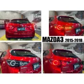 小亞車燈＊全新 馬3 MAZDA3 2015-2018 15 16 17 18 年 5門 5D 黑框 流光方向燈 尾燈
