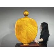 阿一藝品 高檔檜木 釘瘤料【開運聚寶瓶】開運 收藏 閃花 釘子瘤 鳳凰尾 蚯蚓紋 招財旺運 招財擺件 T58