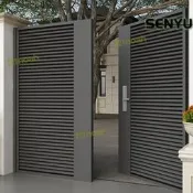 【品質認證】博盾鋁藝大門庭院別墅門移門雙開門對開門鋁和斤院子鄉村電動門